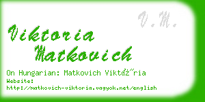 viktoria matkovich business card